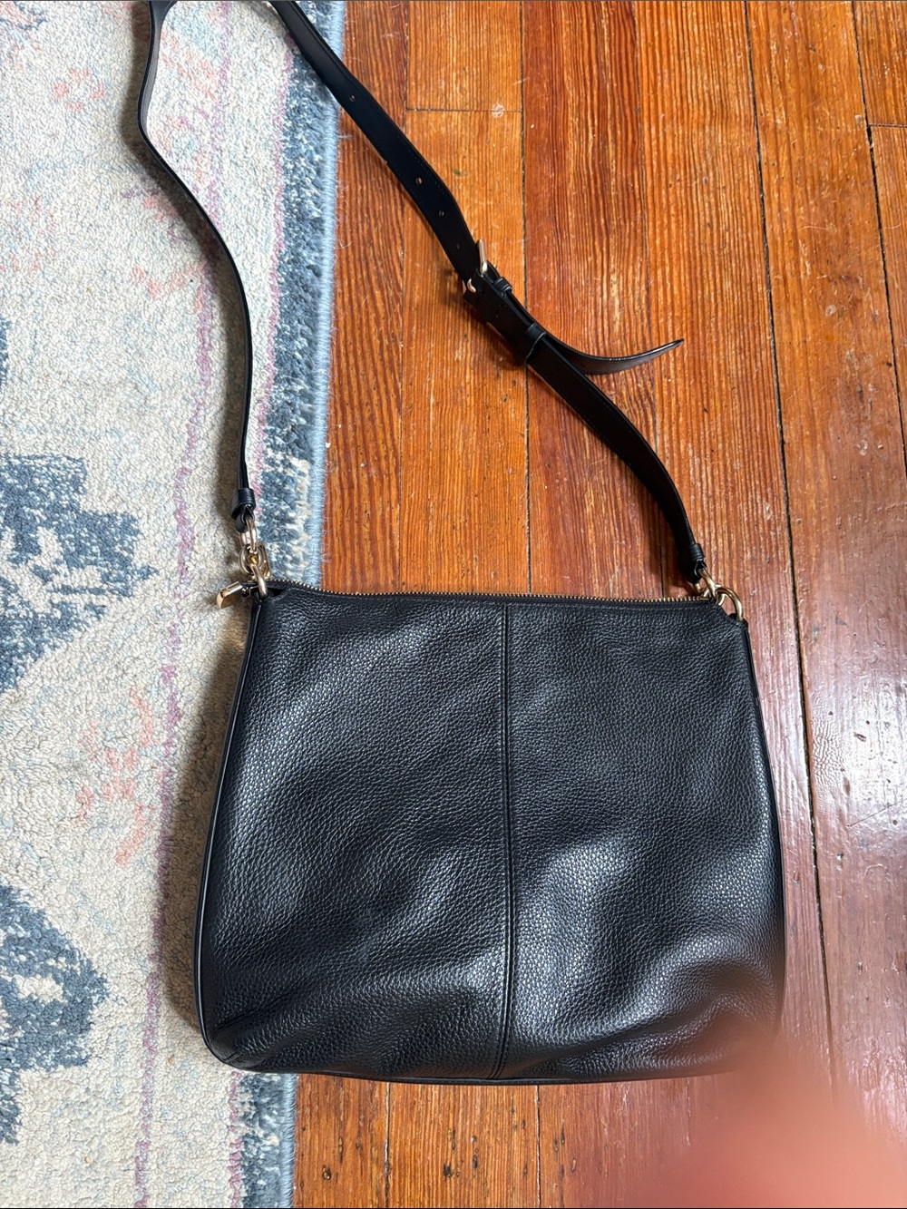 Coach Black Pebbled Leather Crossbody with Gold Hardware - Picture 3 of 10